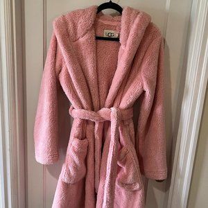 Ugg Arati Sherpa Pink Bathrobe Size Medium